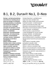 DURAVIT No.1 N11011 0010 Notice De Montage Et D'utilisation