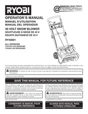 Ryobi RY40801 Manuel D'utilisation