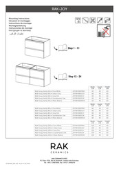 Rak Ceramics JOYWH100PWH Instructions De Montage