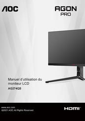 AOC AGON PRO AG274QS Manuel D'utilisation