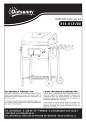 Outsunny 846-013V00 Instructions D'assemblage