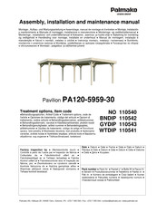 Lemeks Palmako 110541 Assemblage, Manuel De Montage Et D'entretien