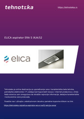 Elica ERA S IX/A/52 Prescriptions De Montage Et Mode D'emploi