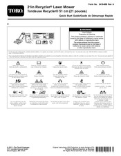 Toro Recycler 51 Guide De Démarrage Rapide