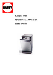 Smeg LSA 449 X INOX Notice D'utilisation