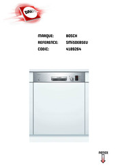 Bosch SMI50E85EU Mode D'emploi