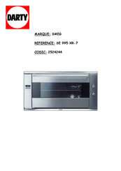 Smeg SE 995 XR-7 Mode D'emploi