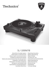 Technics SL-1200M7B Mode D'emploi