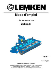 LEMKEN Zirkon 8 Mode D'emploi