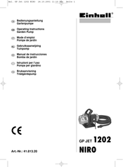 EINHELL 41.813.20 Mode D'emploi