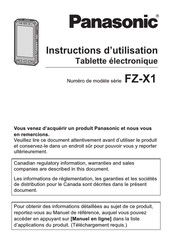 Panasonic FZ-X1 Instructions D'utilisation