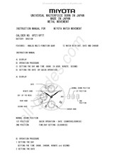 MIYOTA 6P27 Manuel D'instructions