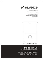 ProBreeze PB-20 Mode D'emploi