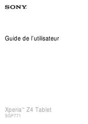 Sony SGP771 Guide De L'utilisateur