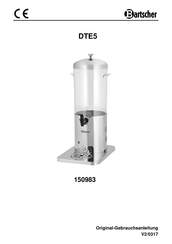 Bartscher DTE5 Manuel D'utilisation