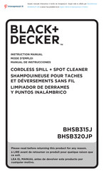 Black & Decker BHSB320JP-QW Traduction De La Notice D'instructions Originale