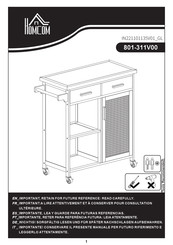 HOMCOM 801-311V00 Instructions De Montage