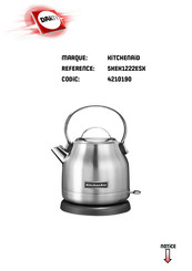 KitchenAid 5KEK1222ESX Mode D'emploi