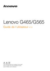 Lenovo G565 Guide De L'utilisateur