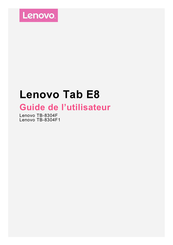 Lenovo TB-8304F1 Guide De L'utilisateur