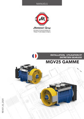 Montanari Group MGV25S Installation, Utilisation Et Entretien