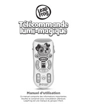 Leap Frog Telecommande lumi-magique Manuel D'utilisation