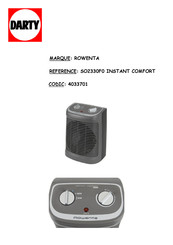 Rowenta INSTANT COMFORT SO2330F0 Guide De L'utilisateur