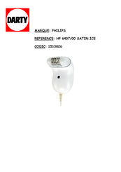 Philips SATIN-ICE HP 6437/00 Mode D'emploi