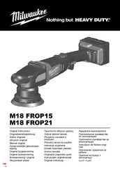 Milwaukee M18 FROP15 Notice Originale