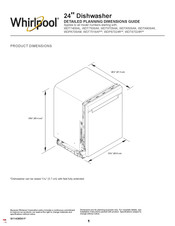 Whirlpool WDT740SAL Guide De Dimensions