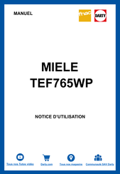 Miele TEF 765 WP Mode D'emploi