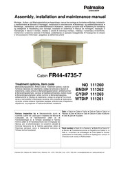 Lemeks Palmako FR44-4735-7 Assemblage, Manuel De Montage Et D'entretien