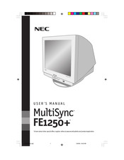 NEC MultiSync FE1250+BK-R Mode D'emploi