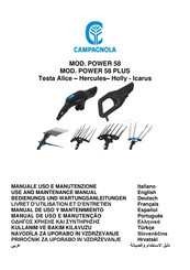 CAMPAGNOLA POWER 58 PLUS Livret D'utilisation Et D'entretien