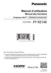 Panasonic PT-RZ14K Manuel D'utilisation