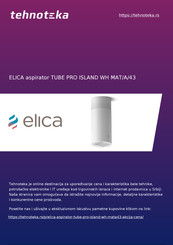 Elica TUBE PRO ISLAND WH MAT/A/43 Prescriptions De Montage Et Mode D'emploi