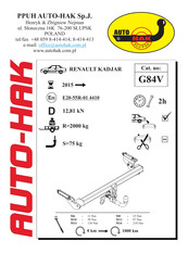 AUTO-HAK G84V Instructions De Montage