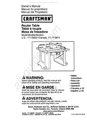 Craftsman 171.926501 Manuel Du Propriétaire