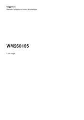 Gaggenau WM260165 Manuel D'utilisation Et Notice D'installation