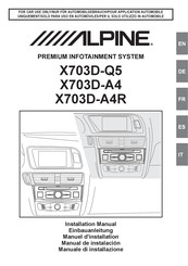 Alpine X703D-A4R Manuel D'installation