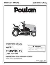 Poulan PO15538LTX Manuel D'utilisation