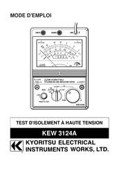 Kyoritsu Electrical Instruments Works KEW 3124A Mode D'emploi