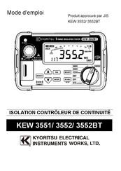 Kyoritsu Electrical Instruments Works KEW 3551 Mode D'emploi