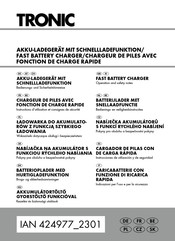 Tronic HG08139 Instructions D'utilisation Et Consignes De Sécurité