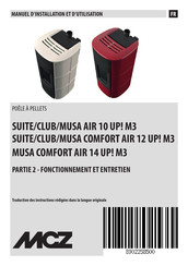 MCZ SUITE COMFORT AIR 12 UP! M3 Manuel D'installation Et D'utilisation