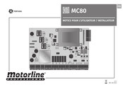 Motorline professional MC80 Notice Pour L'utilisateur/Installateur