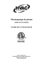 Hvac HVI Serie Guide De L'utilisateur