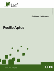 Creo Leaf Feuille Aptus Guide De L'utilisateur