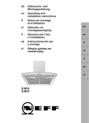 NEFF D 9610 Notice De Montage Et D'utilisation