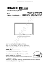 Hitachi HI PLASMA CMP4121HDU Manuel Utilisateur